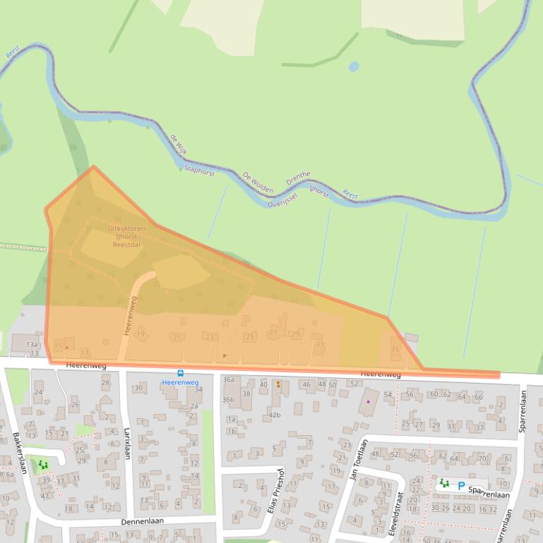 Kaart van postcodegebied 7955PB.