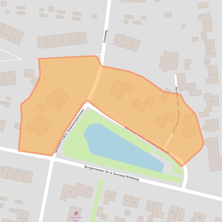 Kaart van postcodegebied 7957AG.