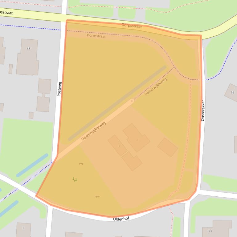 Kaart van postcodegebied 7957AZ.