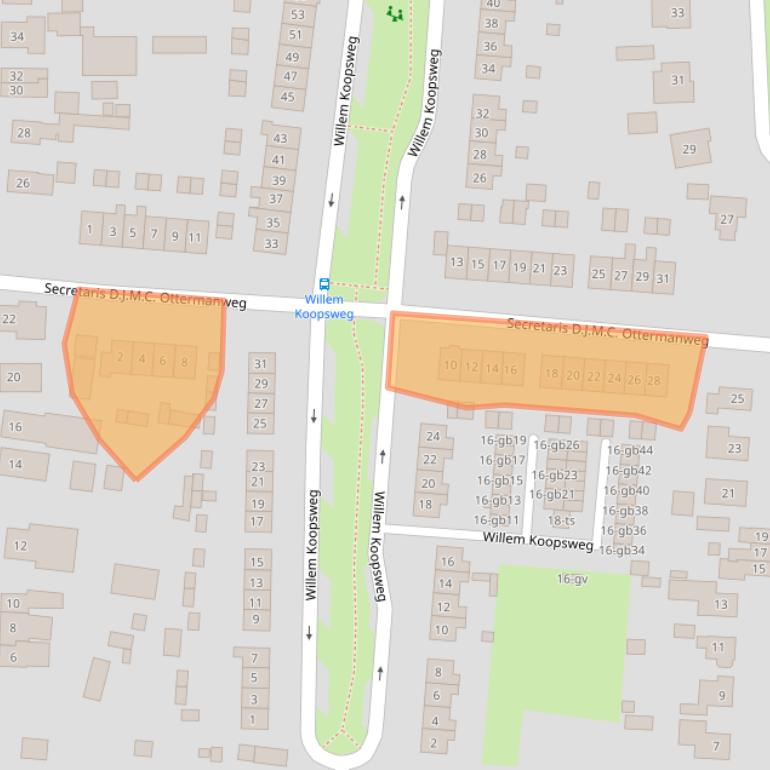 Kaart van postcodegebied 7957BN.