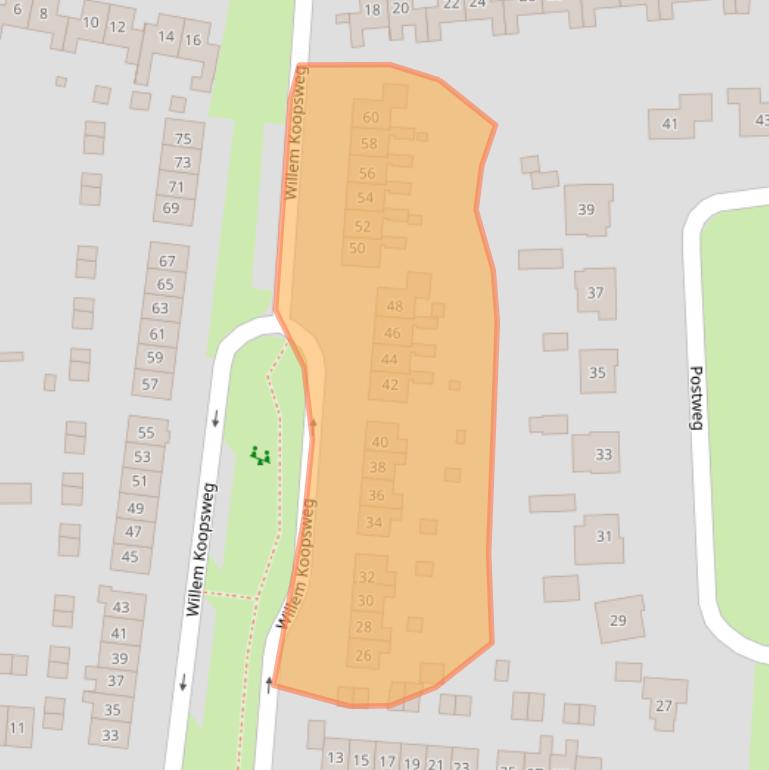 Kaart van postcodegebied 7957BT.