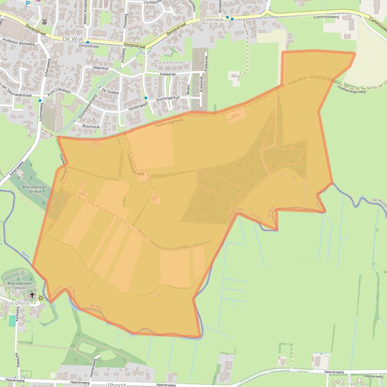 Kaart van postcodegebied 7957BX.