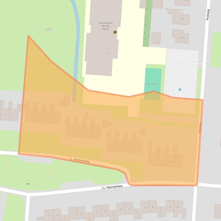 Kaart van postcodegebied 7957CD.