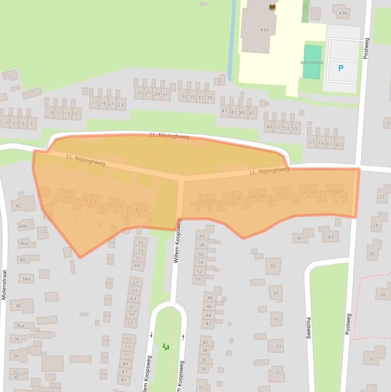 Kaart van postcodegebied 7957CE.