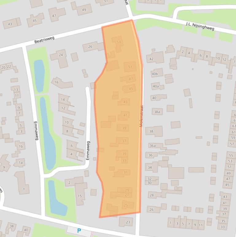 Kaart van postcodegebied 7957CH.