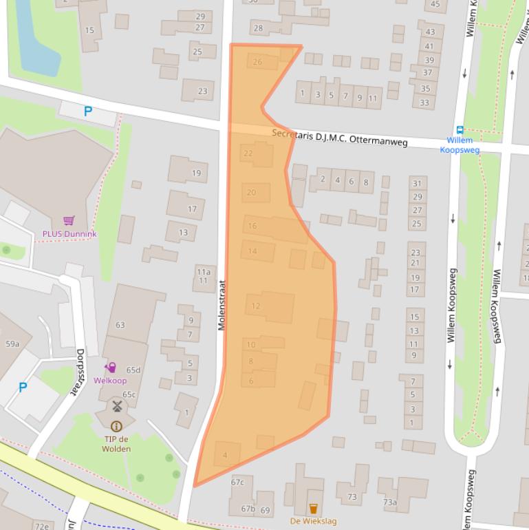 Kaart van postcodegebied 7957CJ.