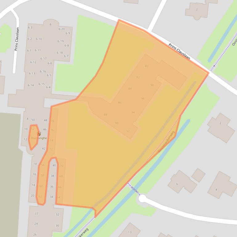 Kaart van postcodegebied 7957EB.