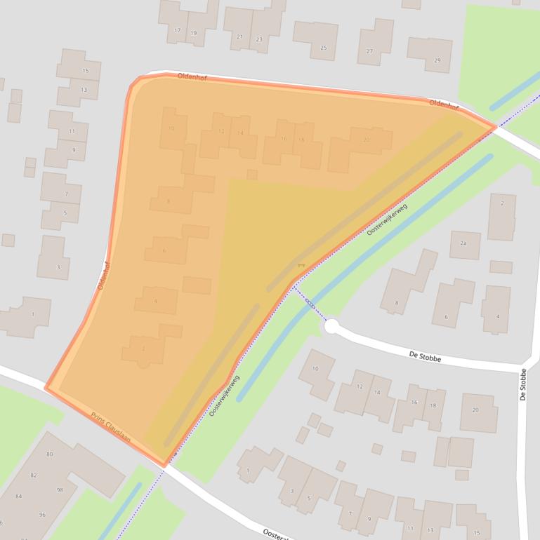 Kaart van postcodegebied 7957EG.