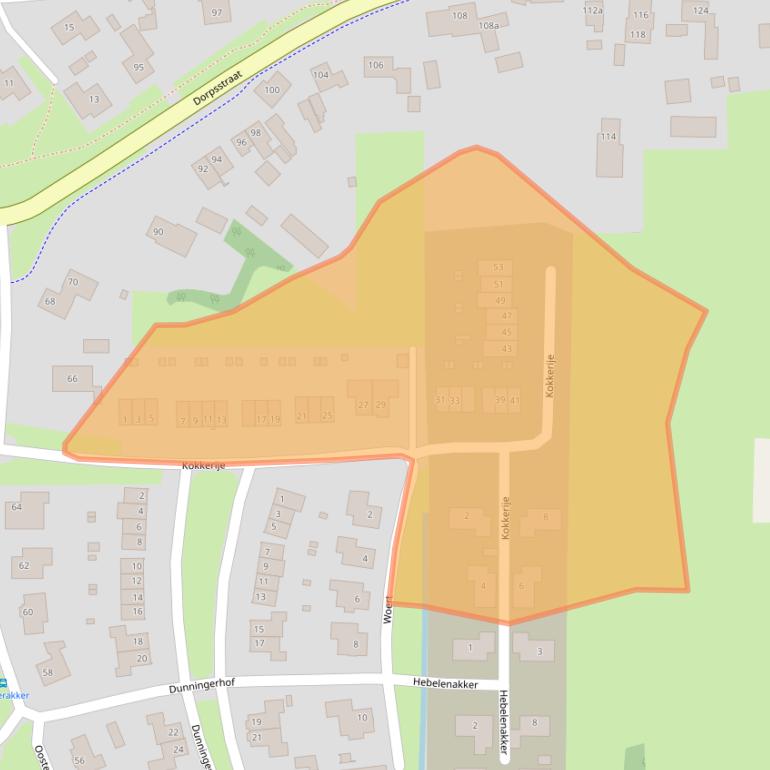 Kaart van postcodegebied 7957EM.