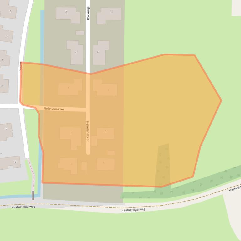 Kaart van postcodegebied 7957ER.