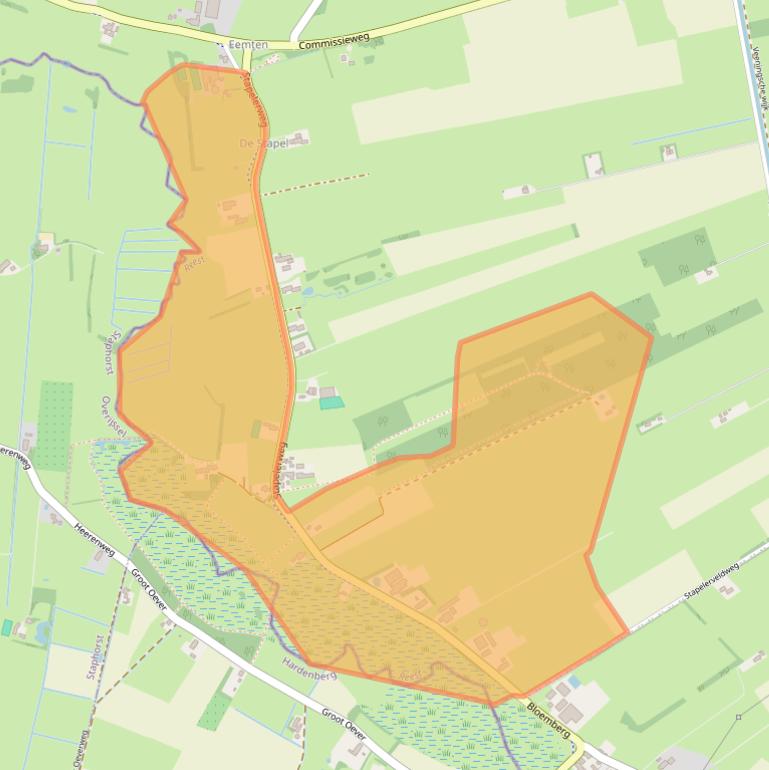 Kaart van postcodegebied 7957NB.