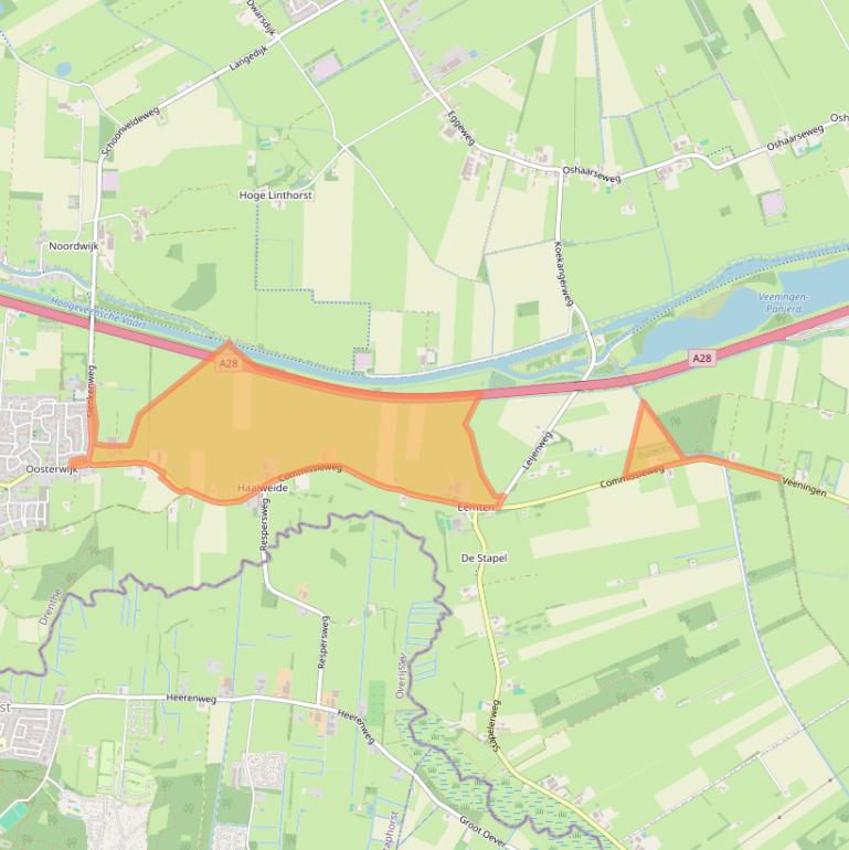 Kaart van postcodegebied 7957NC.