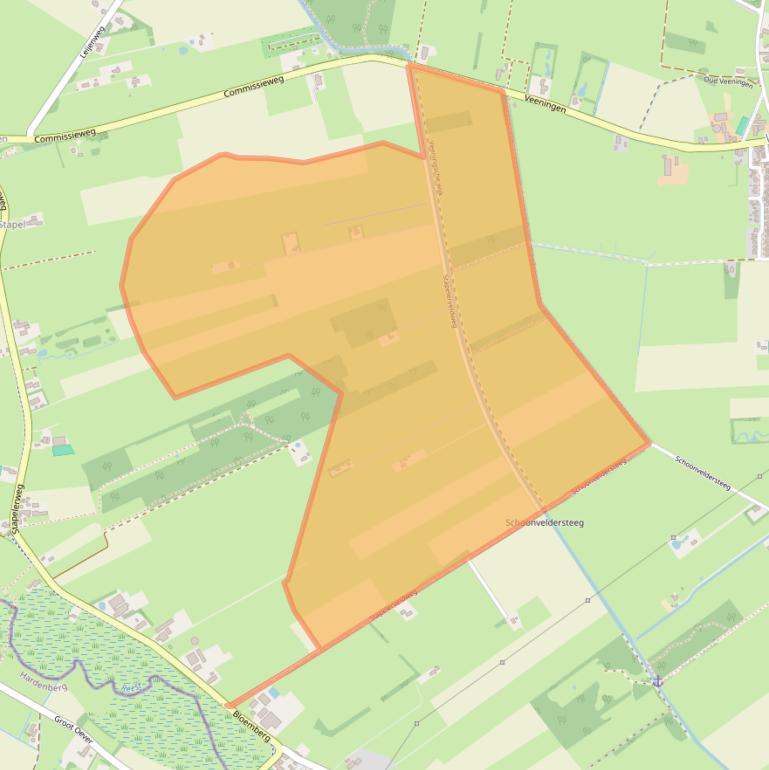 Kaart van postcodegebied 7957NE.