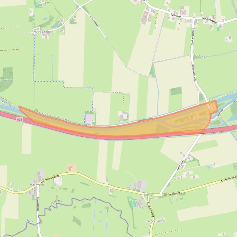 Kaart van postcodegebied 7957NH.