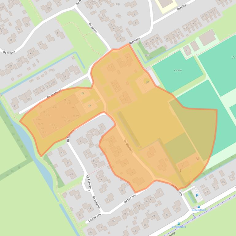 Kaart van postcodegebied 7958NB.