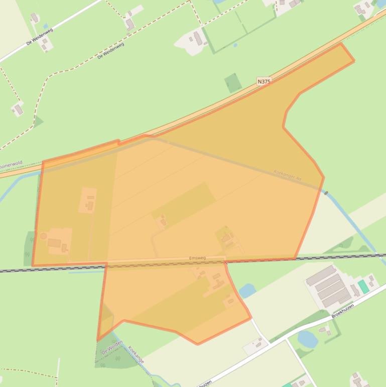 Kaart van postcodegebied 7958PA.