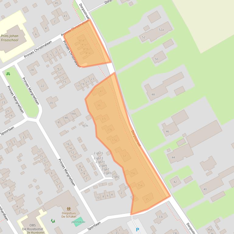 Kaart van postcodegebied 7958RL.