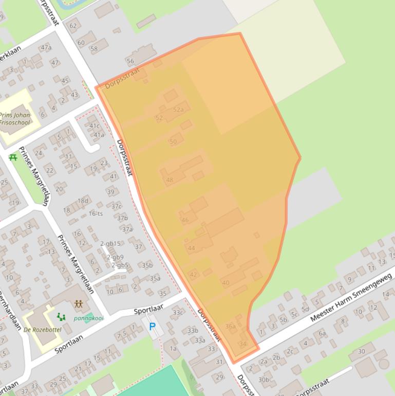 Kaart van postcodegebied 7958RP.