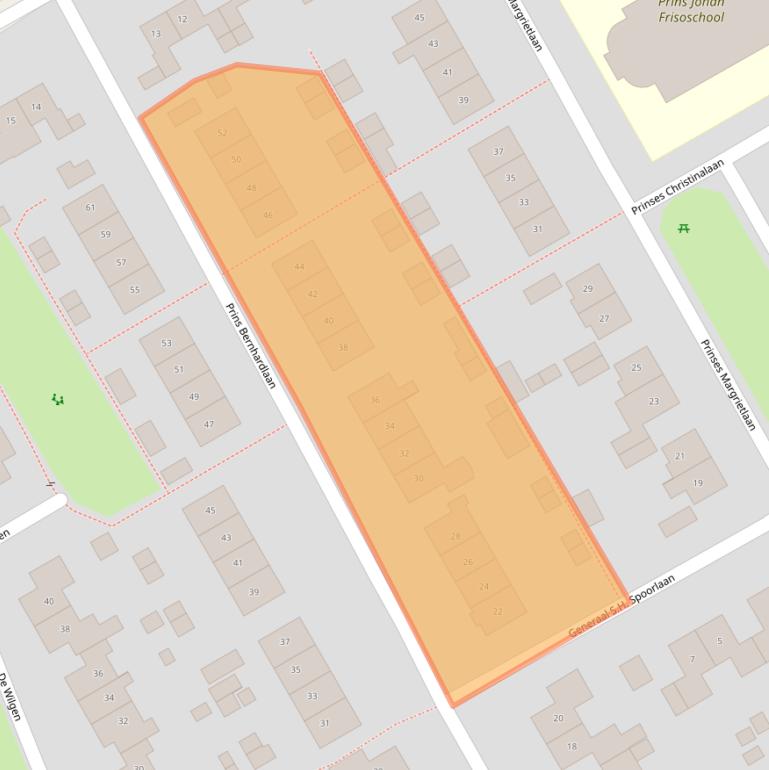 Kaart van postcodegebied 7958SJ.