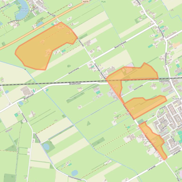 Kaart van postcodegebied 7958ST.