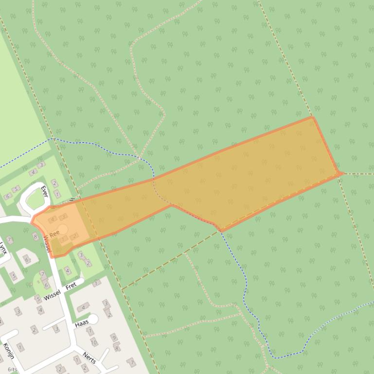 Kaart van postcodegebied 7958TL.