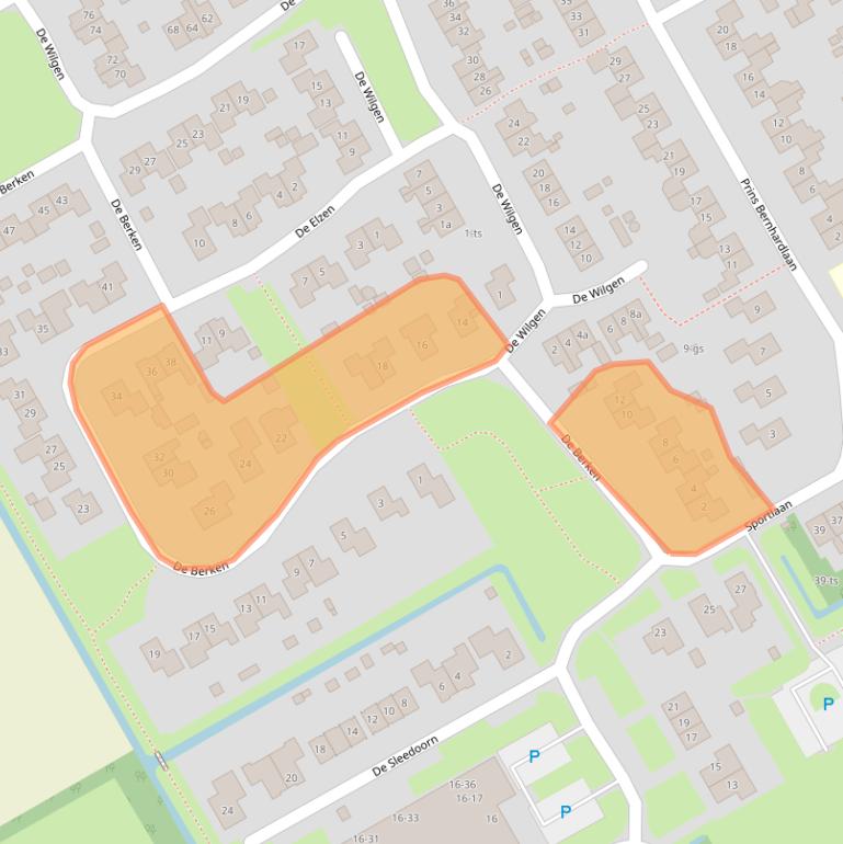 Kaart van postcodegebied 7958VA.