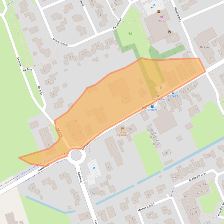 Kaart van postcodegebied 7961AE.