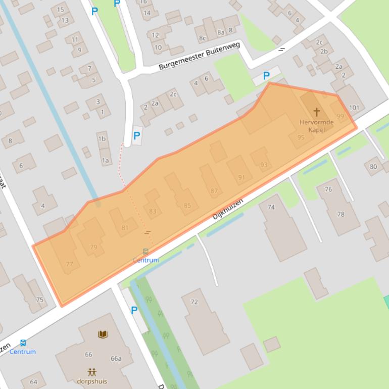 Kaart van postcodegebied 7961AH.