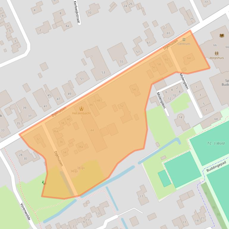 Kaart van postcodegebied 7961AL.