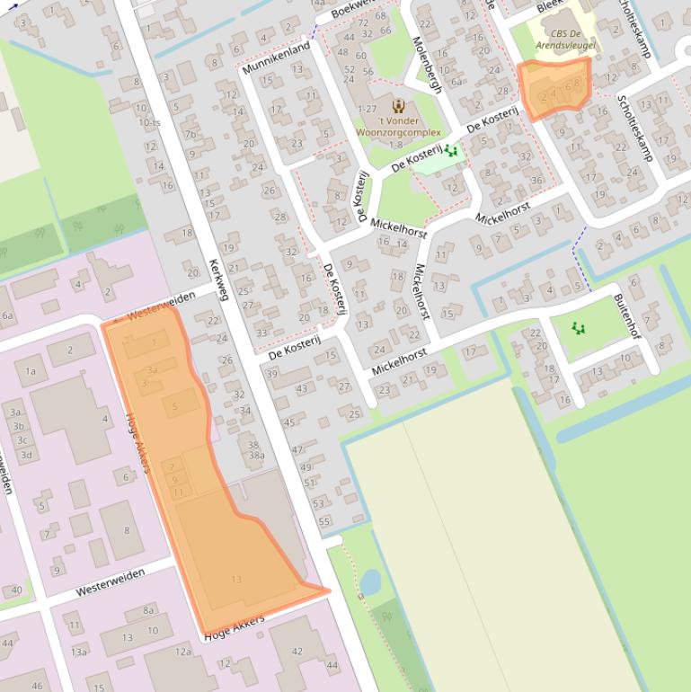 Kaart van postcodegebied 7961AR.