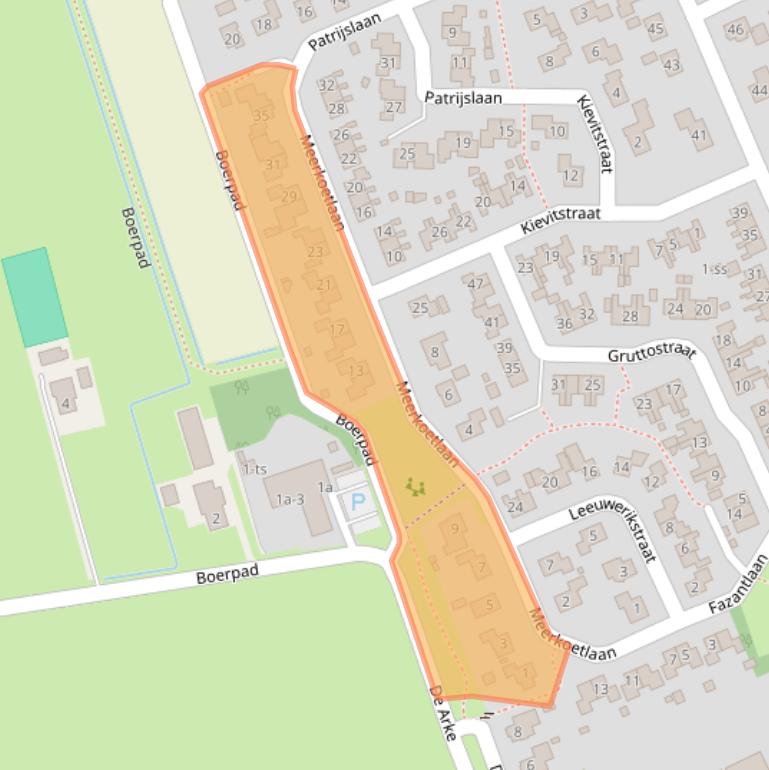 Kaart van postcodegebied 7961BW.