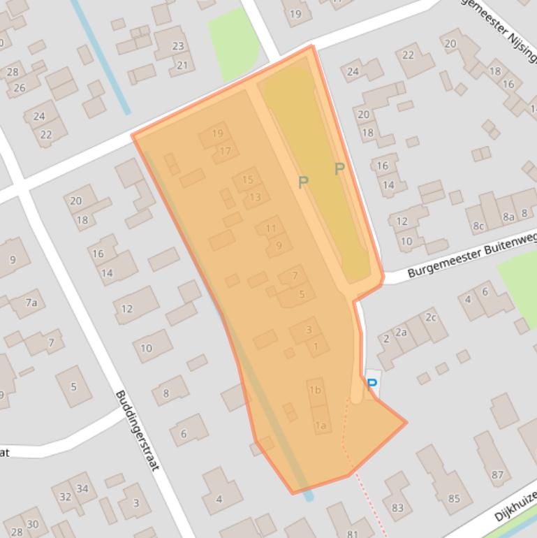 Kaart van postcodegebied 7961CP.