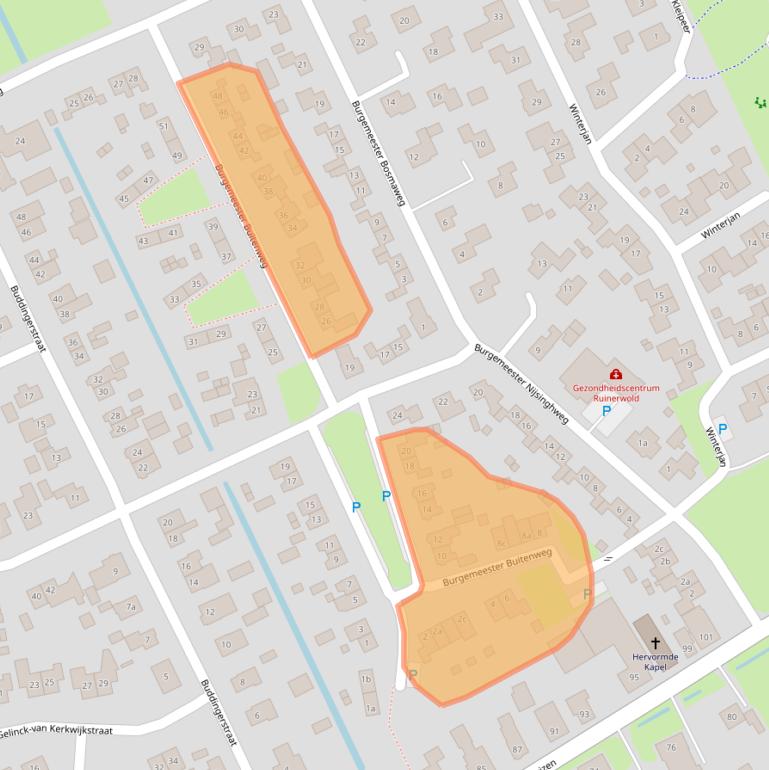 Kaart van postcodegebied 7961CS.