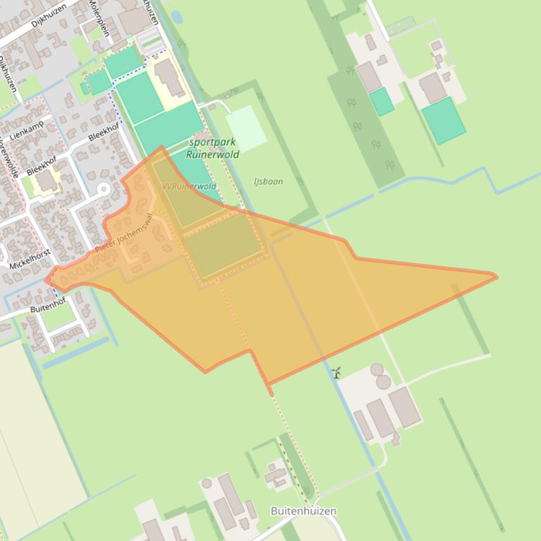 Kaart van postcodegebied 7961DD.