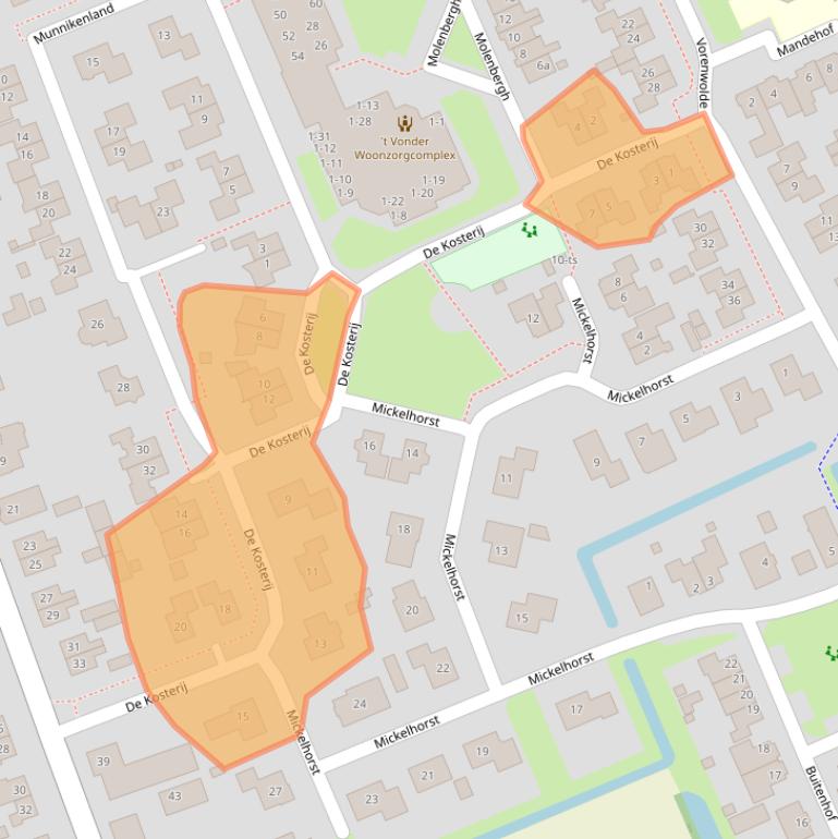 Kaart van postcodegebied 7961DE.