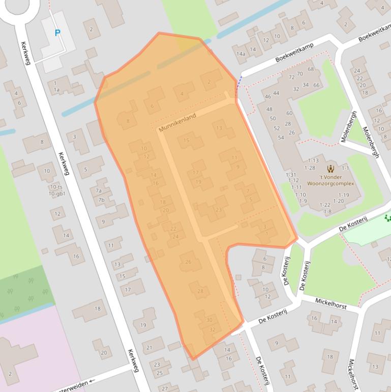 Kaart van postcodegebied 7961DG.