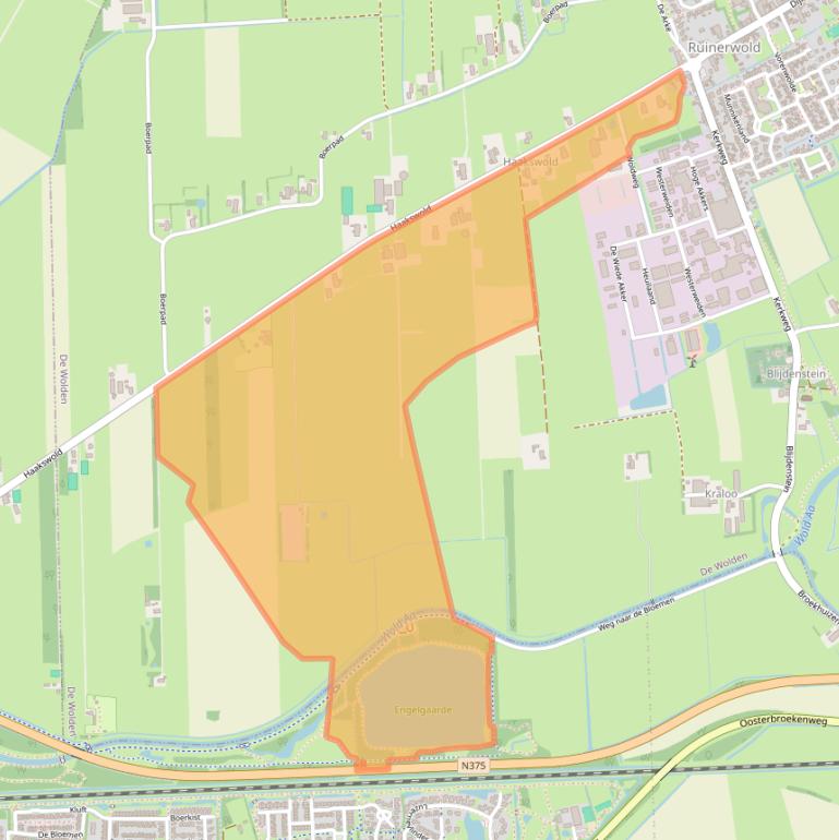 Kaart van postcodegebied 7961LC.