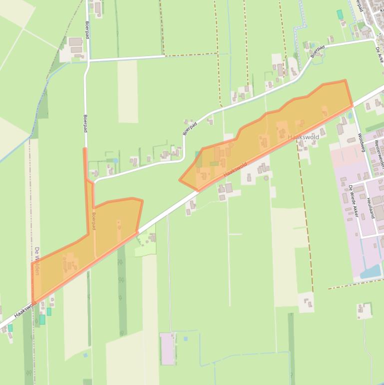 Kaart van postcodegebied 7961LE.