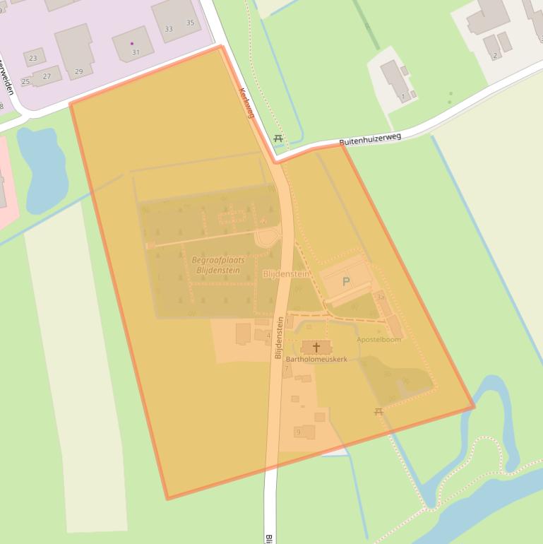 Kaart van postcodegebied 7961LH.