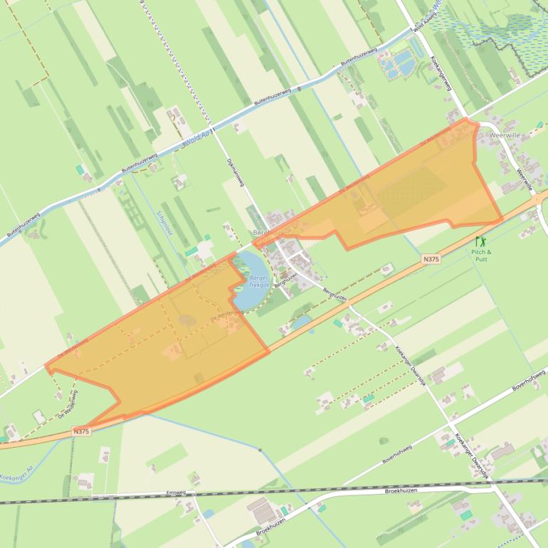 Kaart van postcodegebied 7961LR.