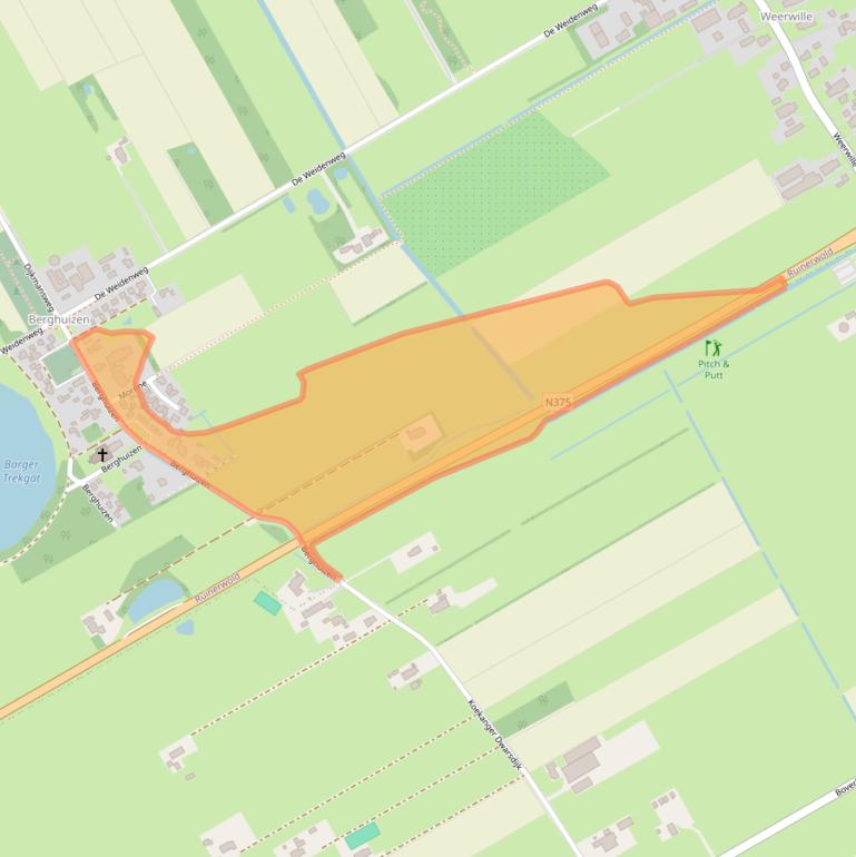 Kaart van postcodegebied 7961LS.