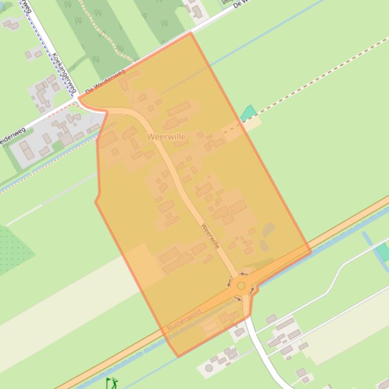 Kaart van postcodegebied 7961LV.