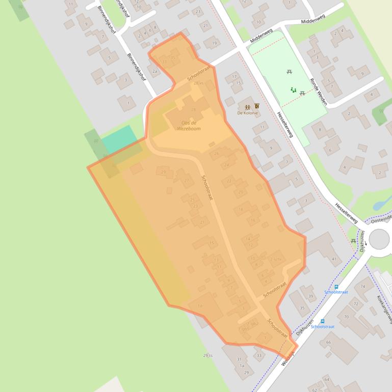 Kaart van postcodegebied 7961NJ.