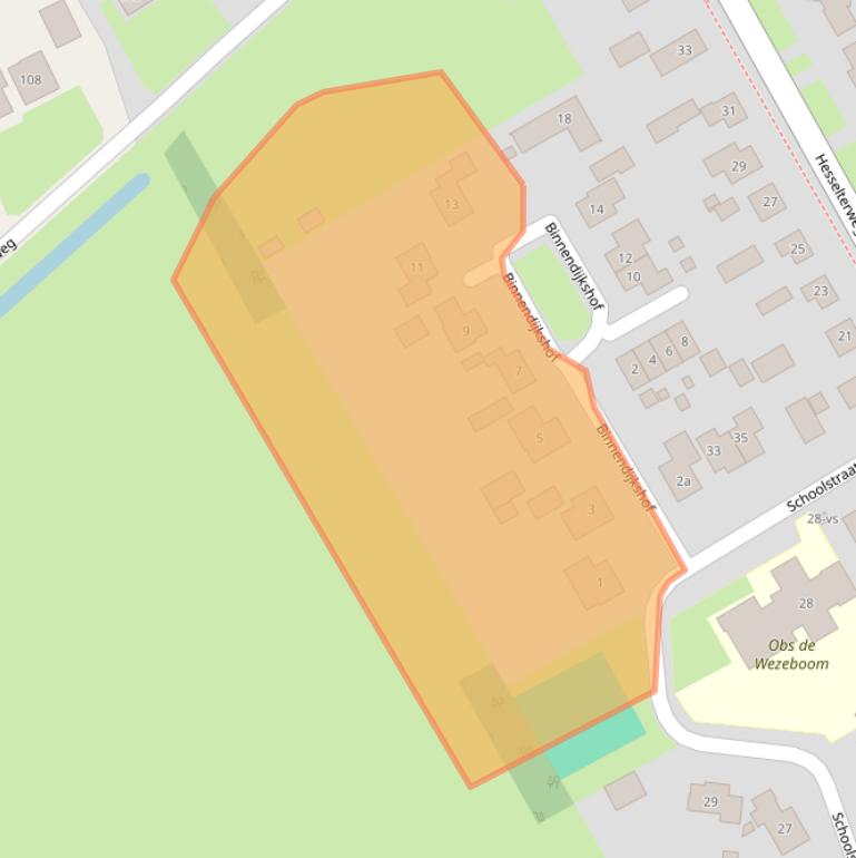 Kaart van postcodegebied 7961NZ.