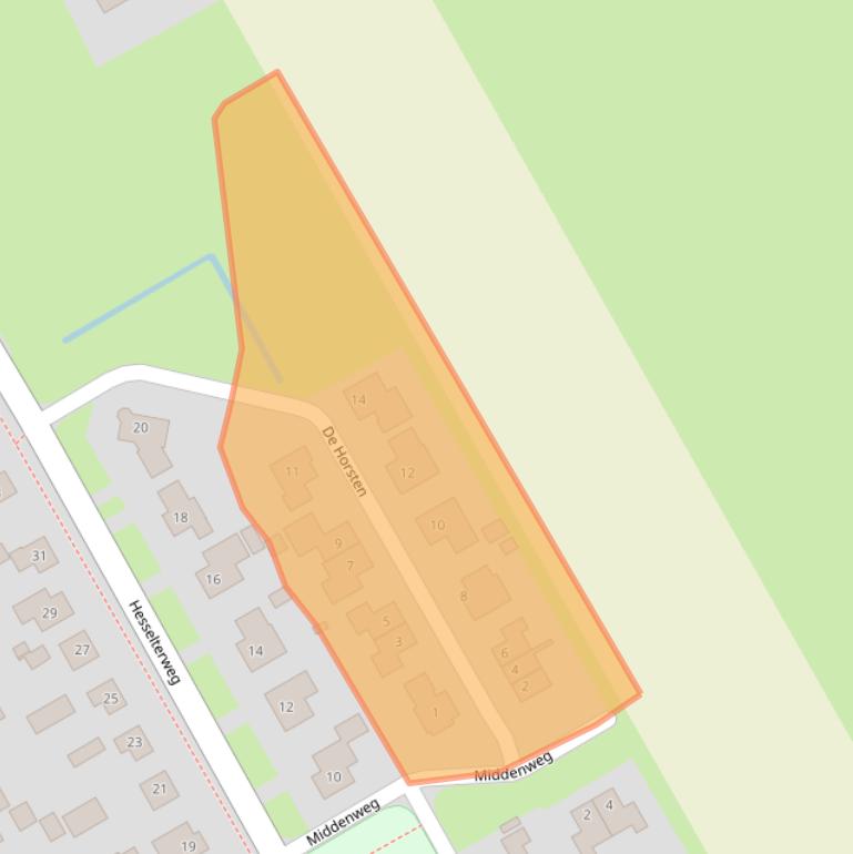 Kaart van postcodegebied 7961PB.