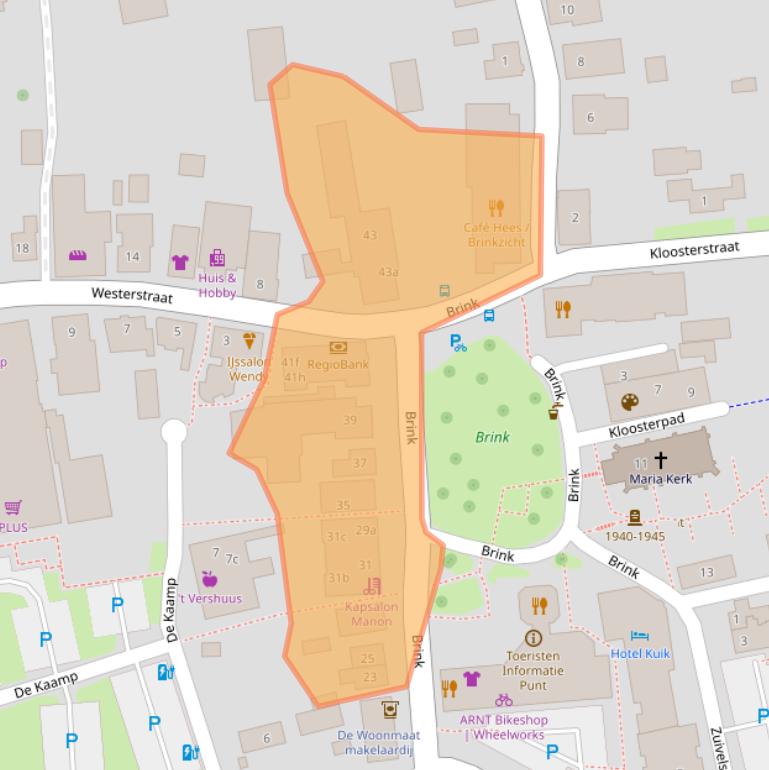 Kaart van postcodegebied 7963AB.