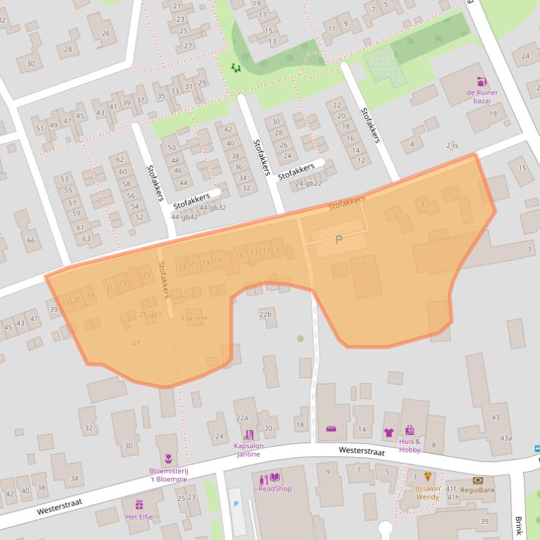 Kaart van postcodegebied 7963AL.