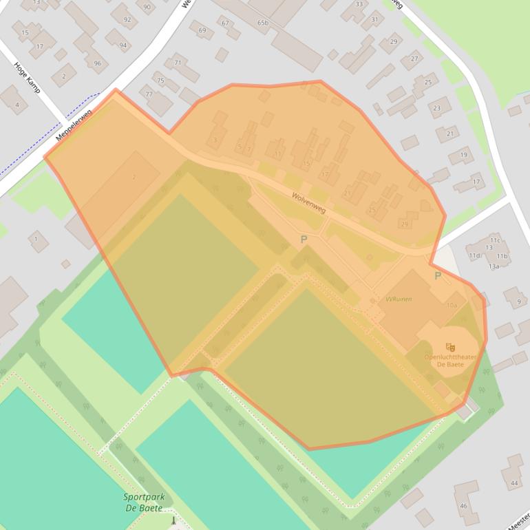 Kaart van postcodegebied 7963BG.