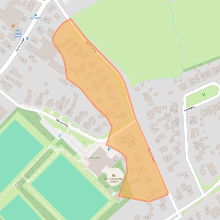 Kaart van postcodegebied 7963BH.