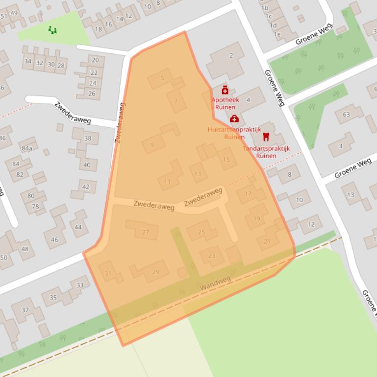 Kaart van postcodegebied 7963BR.